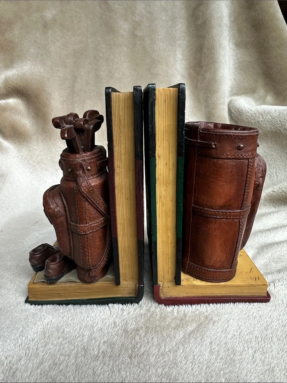 Decorative Golf Bookend Set in Brown and Green - Unbranded